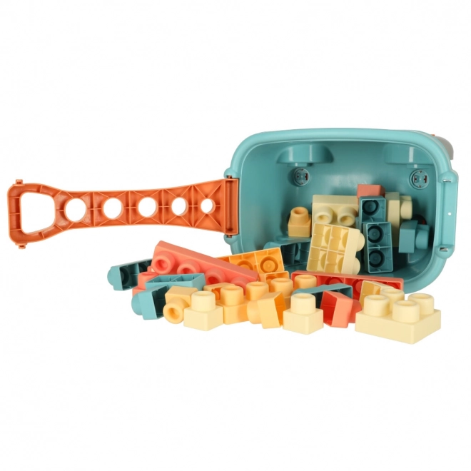 Construction Block Set with Wheeled Storage Container