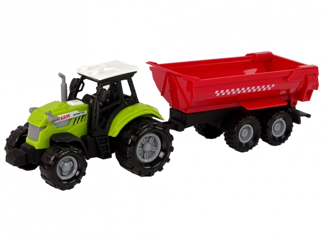 Green Tractor with Red Trailer Sound