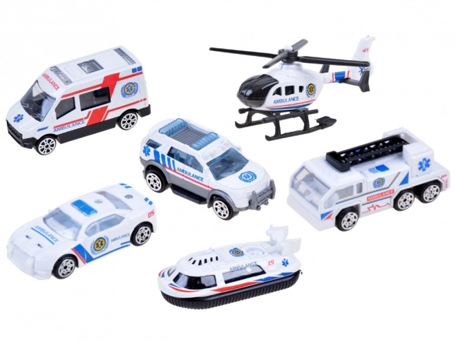 Set of 6 Metal Toy Cars – emergency service