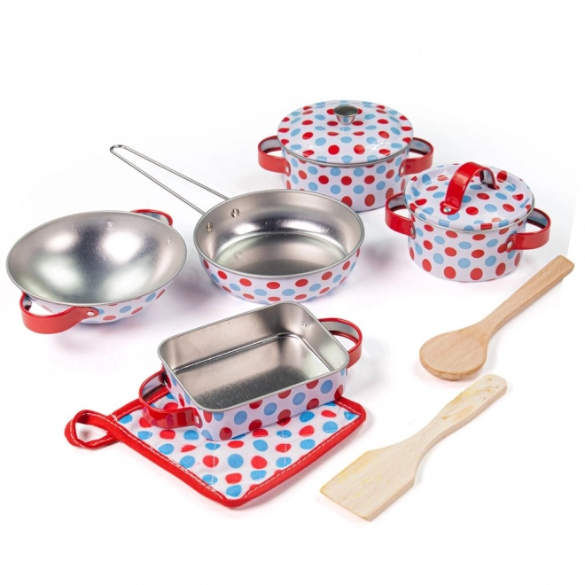 Bigjigs Toys Polka Dot Cookware Set