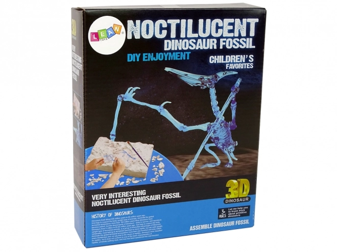 Archaeological Dinosaur Excavation Set with Glowing Pteranodon Skeleton