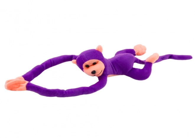 Plush Monkey Toy with Sound Purple 60 cm