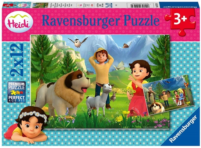 Ravensburger Heidi Mountain Adventure Puzzle 2x12 pieces