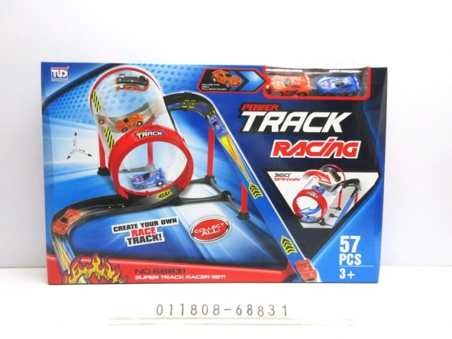 Extreme Racing Track with Barrel for Kids 3+