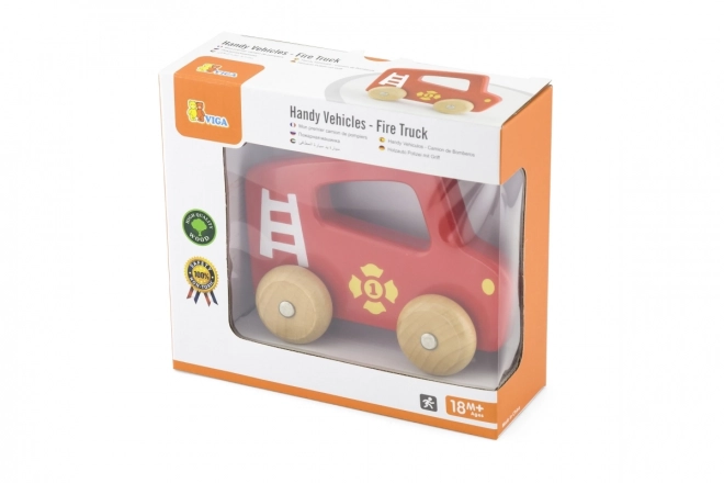 Wooden Fire Truck Toy