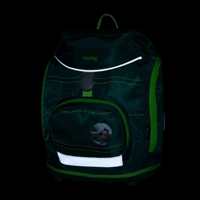 Set 4-Piece OXY Sherpy Green School Backpack