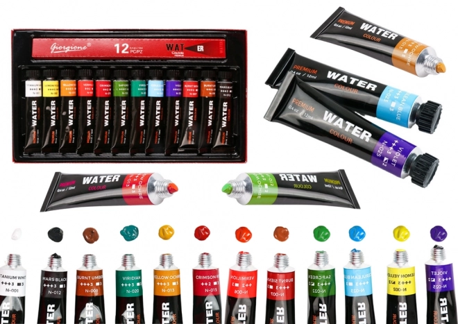 Acrylic Paint Set with 12 Colors