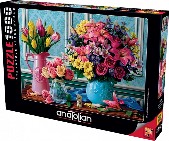 Anatolian Puzzle Vase of Flowers 1000 Pieces