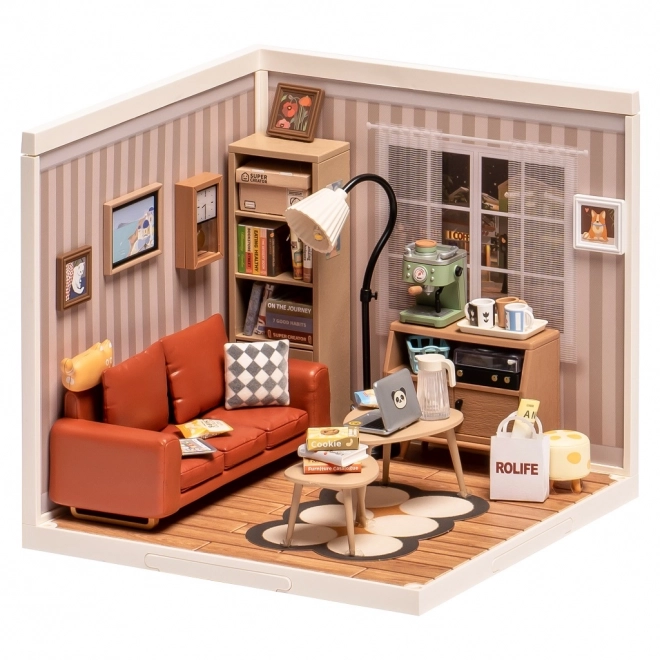 Robotime Cozy Living Room Miniature Kit