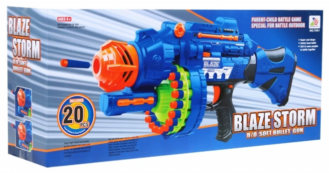 Large Kids Blaze Storm Toy Blaster with Foam Darts