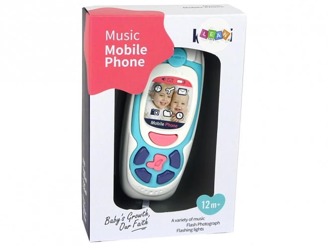 Dětský vzdělávací mobilní telefon Melody Blue