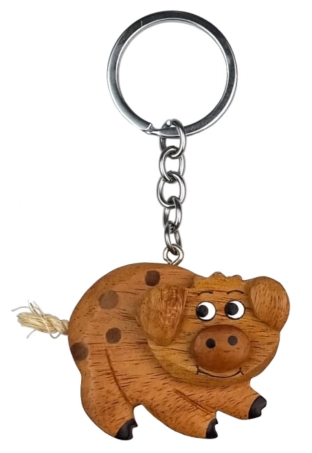 2Kids Wooden Keychain Large Pig