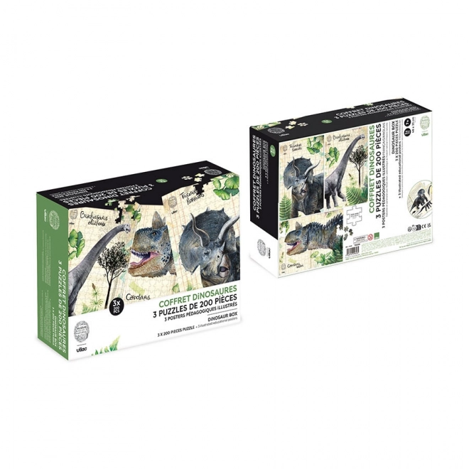 Dinosaur Puzzle Set by Vilac