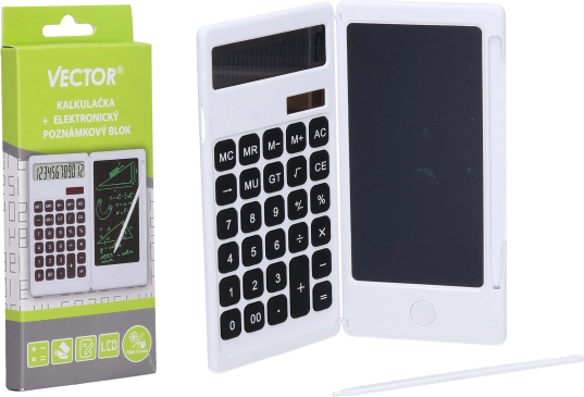 Rekenmachine en elektronisch notitieblok Vector