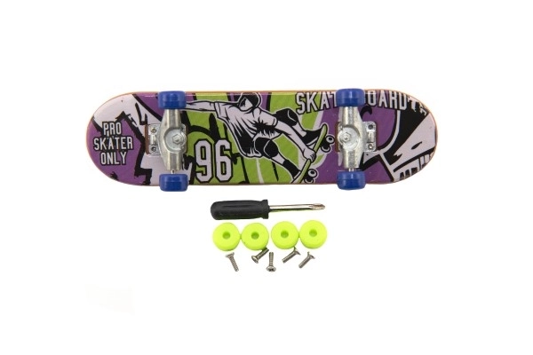 Finger Skateboard With Interchangeable Wheels