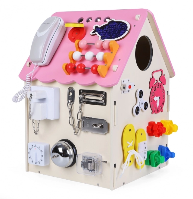 Kids Activity Board House - Pink