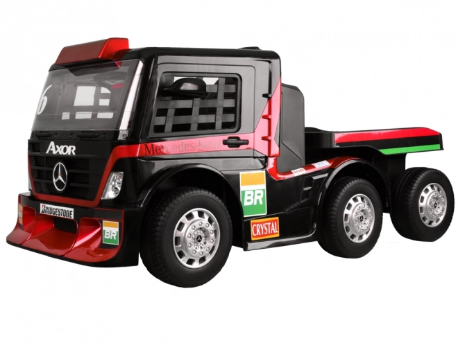 Electric Ride-On Truck Mercedes with Trailer – red