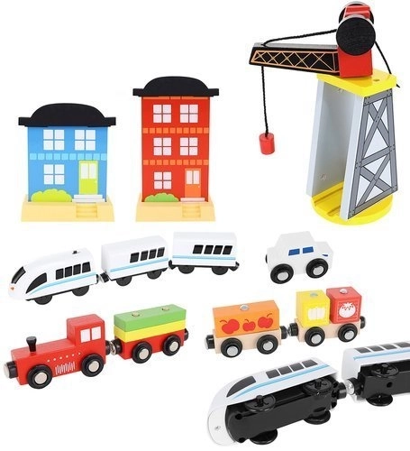 Wooden Battery Operated Train Set