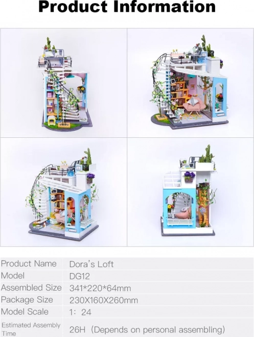 Robotime Rolife Diy Dollhouse with Led Lighting