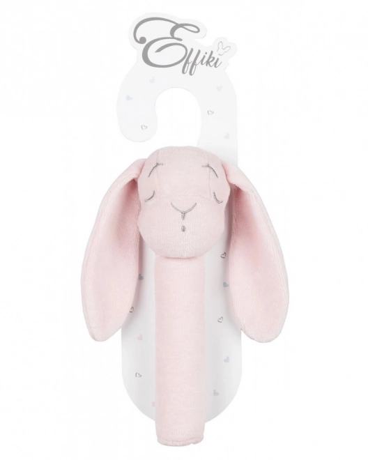 Effik Bunny Rattle Toy Pink