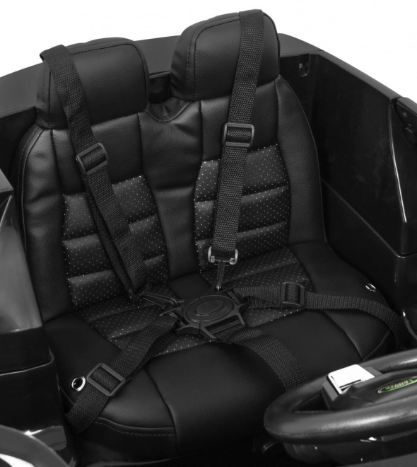 Land Rover Discovery for kids black + Remote control + 5-point safety belts + Seat adjustment + EVA + MP3 LED