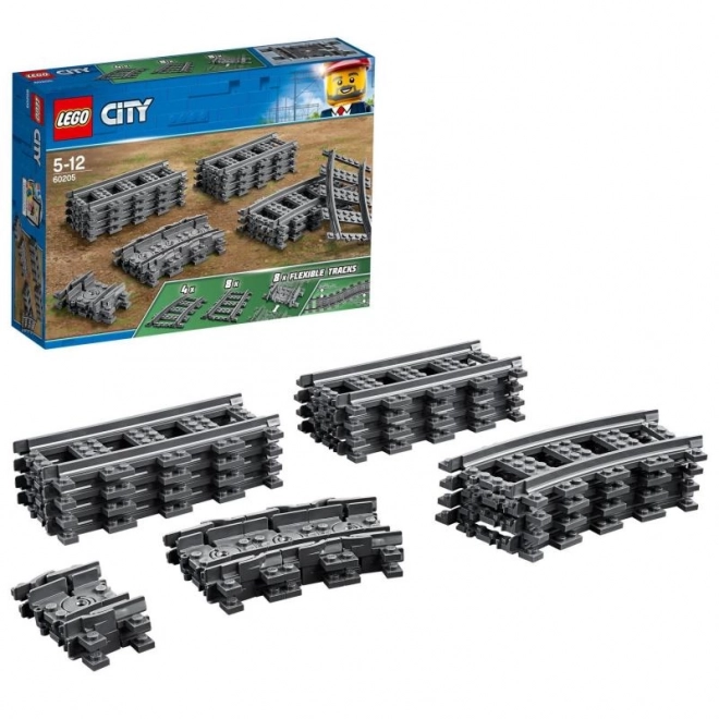 Flexible Train Tracks Set for LEGO City