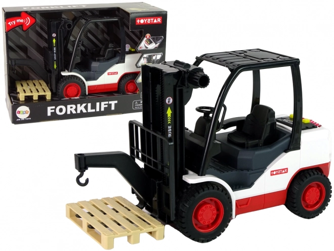 Forklift Toy with Movable Fork and Palette