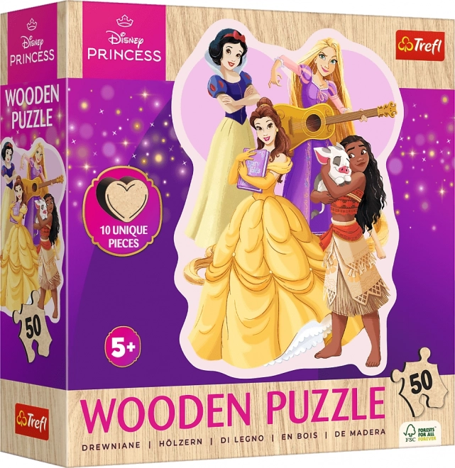 Wooden Outline Puzzle Disney Princesses