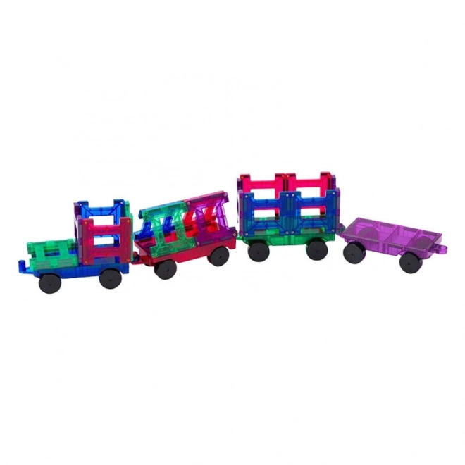 Magnetic 3D Train Blocks Playmags Set