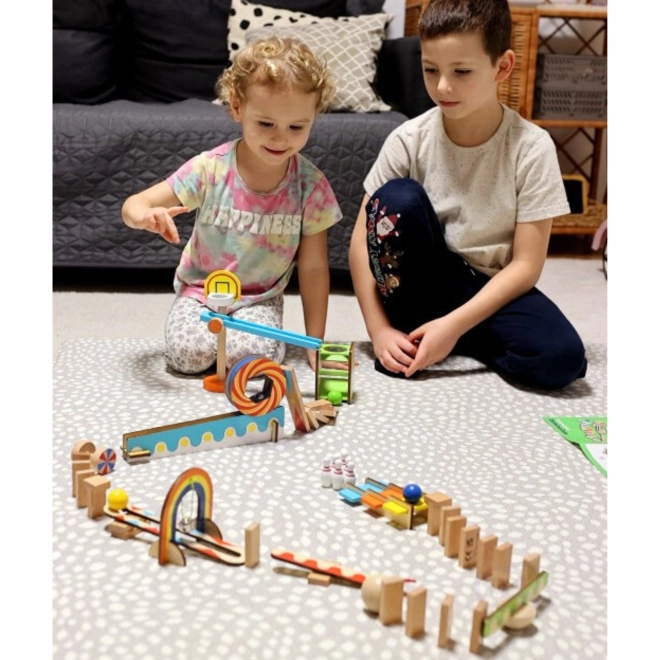 Verrückte Holz-Domino-Spiele