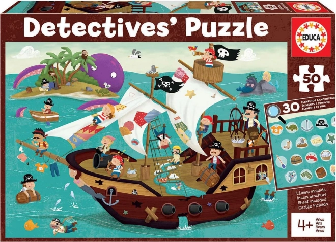 Detective Puzzle Pirate Ship 50 Pieces