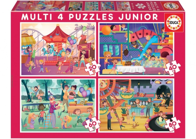 Children's Amusement Park and Party Puzzle Set