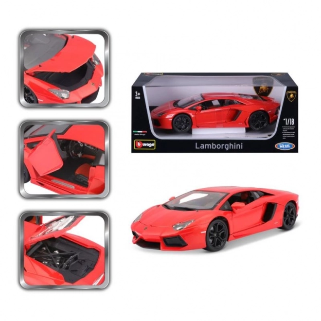 Bburago Lamborghini Aventador LP700-4 Diecast Model in Metallic Orange