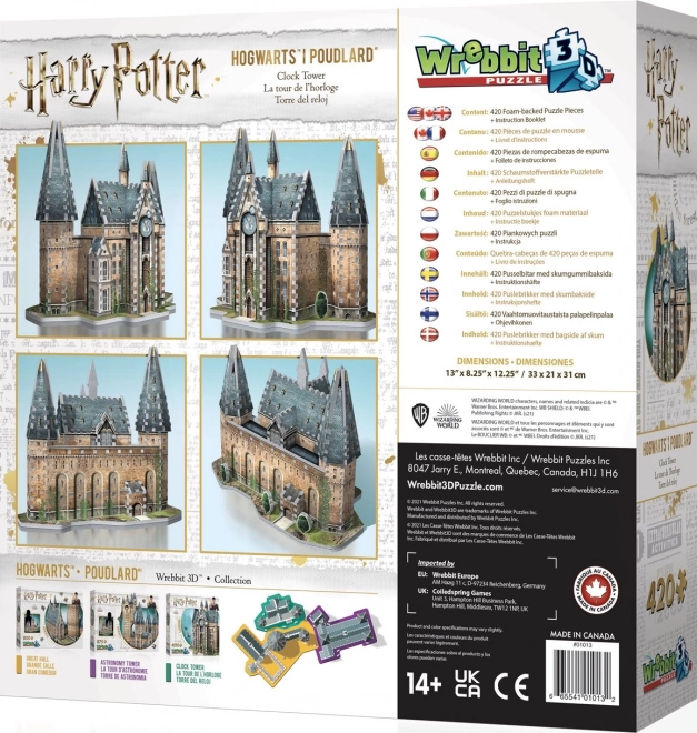 Wrebbitt 3D Puzzle Harry Potter Hogwarts Clock Tower