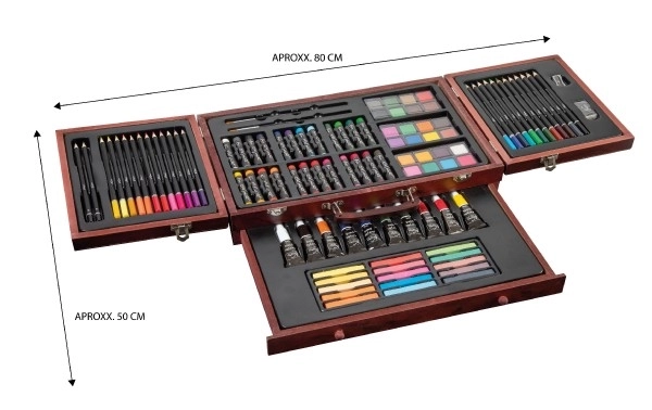 Art Box Creativity Set in Wooden Case