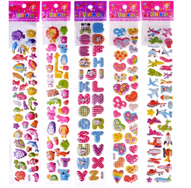 Cute Colorful Alphabet & Heart Stickers