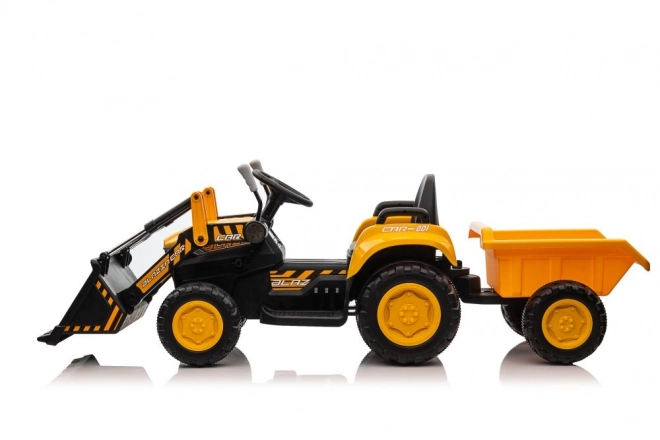 Elektrischer Traktor mit Schaufel Gelb