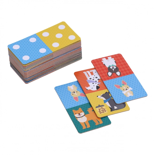 Petite Collage Double-Sided Domino Dogs and Numbers