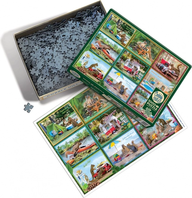 Cobble Hill Squirrels on Holiday Puzzle 1000 Pieces