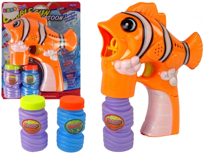 Orange Fish Bubble Machine