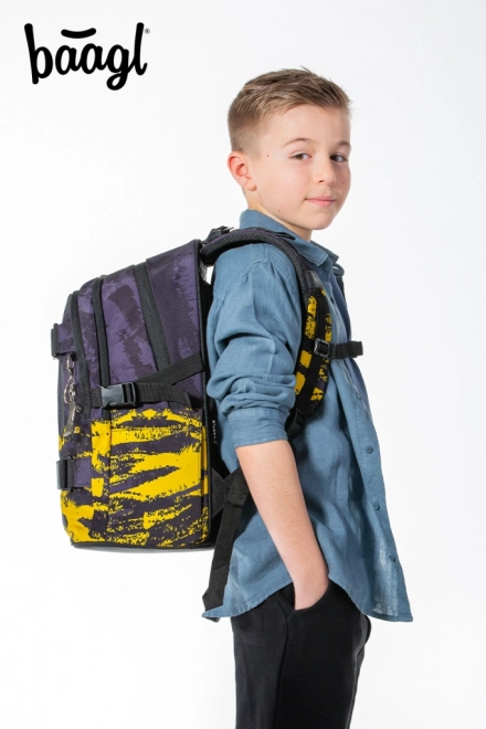 Baagl School Backpack Skate Dune