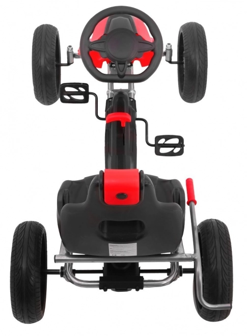 Grand Ride pedal go-kart for children 3+ Red + EVA wheels + Adjustable seat + Handbrake