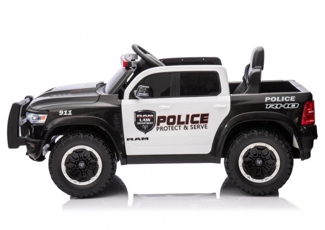 Battery-Powered Dodge Ram Police Car Black