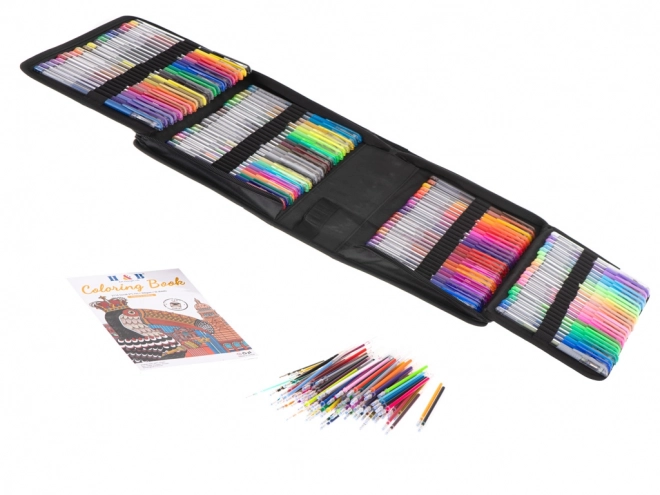 Colorful Gel Pens Set in Case - 120 Pens + 120 Refills