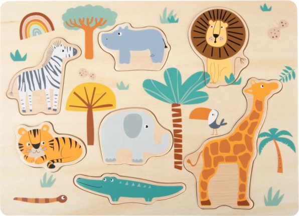 Learning through play: shapes and safari animals