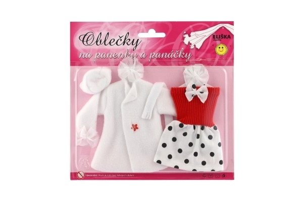 Doll Dress Set with Coat and Hat