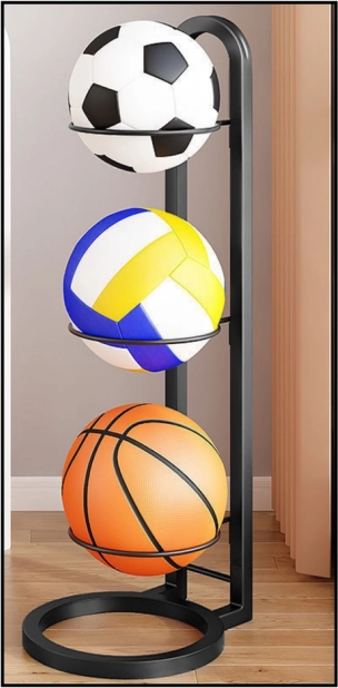 Metal Ball Stand 3 Levels Black