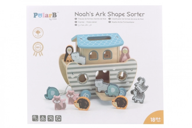 Wooden Noah's Ark Shape Sorter