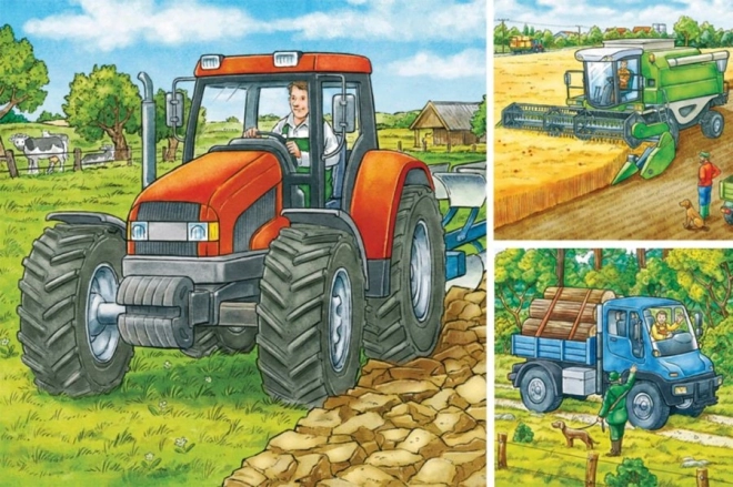 Ravensburger Farm Machines Puzzle 3x49 Pieces