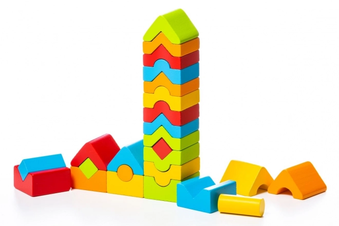 Cubika Wooden Stacking Toy Set of 5 Towers